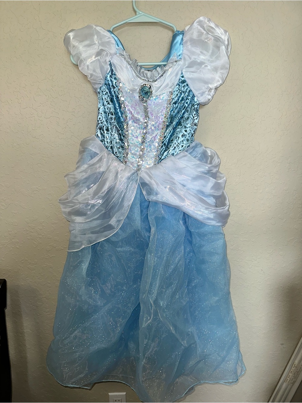 Sparkling Light Blue Princess Dress Costume for Kids Cinderella